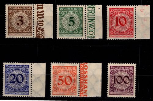 Deutsches Reich 338-343 postfrisch als 4er Block vom Eckrand #DDN20