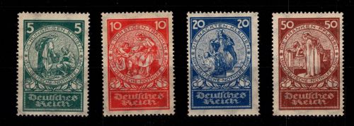 Deutsches Reich 351-354 postfrisch als 4er Block vom Eckrand #DDN21