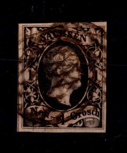 Sachsen 4 gestempelt signiert Thiel #DCS51