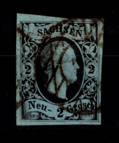Sachsen 5 gestempelt leichte Mängel #DCS58