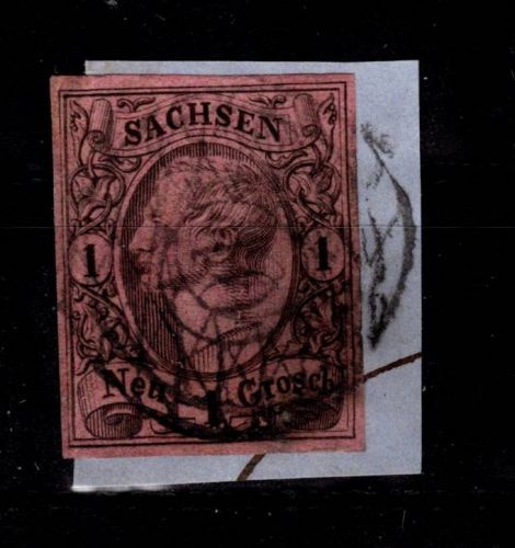 Sachsen 9 gestempelt auf Briefstück #DCT00