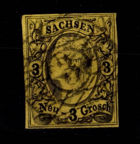Sachsen 11 gestempelt Nr 2 "Dresden Neustadt Bahnhof" #DCT52