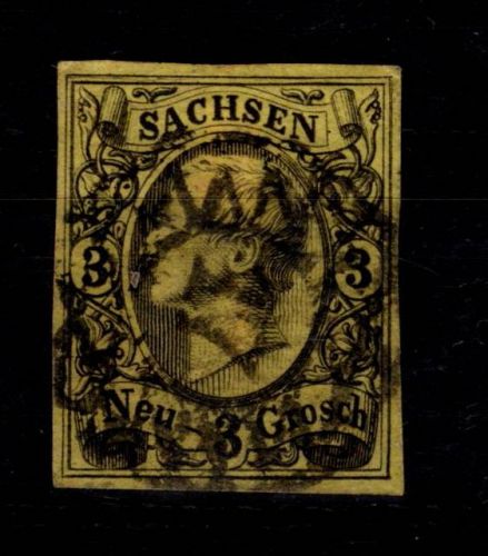 Sachsen 11 gestempelt Nr 17 "Glauchau" #DCT55