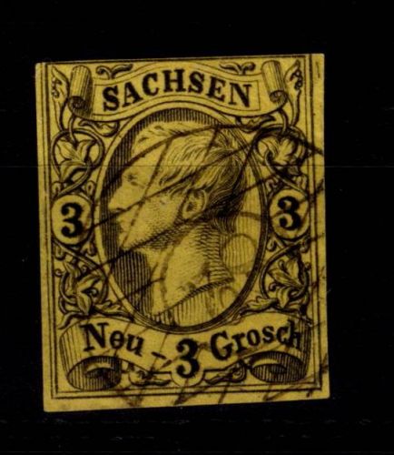 Sachsen 11 gestempelt leichte Mängel #DCT57