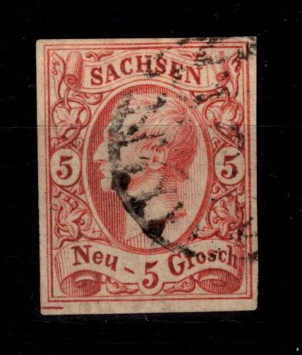Sachsen 12 gestempelt tiefst signiert Dietrich #DCT72