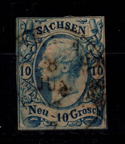 Sachsen 13 a gestempelt geprüft Rismondo BPP, leichte Mängel berührt #DCT73