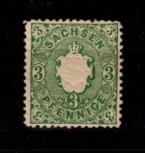 Sachsen 14 a mit Falz