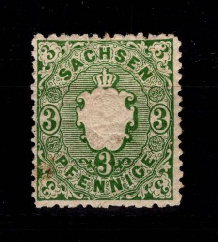 Sachsen 14 a mit Falz