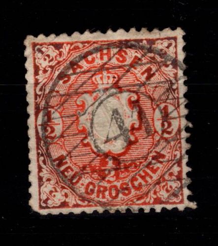 Sachsen 15 gestempelt Nr 41 "Lauenstein" #DCT82