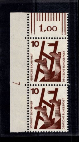 BRD Bund 695 DZ postfrisch Druckerzeichen 7 #DCV23