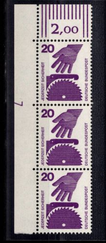 BRD Bund 696 DZ postfrisch Druckerzeichen 7 #DCV24