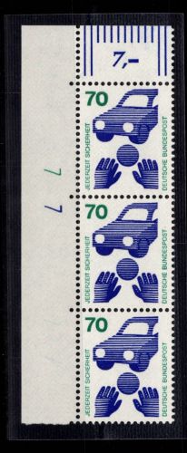 BRD Bund 773 DZ postfrisch Druckerzeichen 7 grün #DCV43