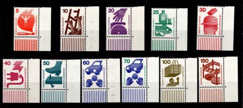 BRD Bund 694-703, 773 postfrisch vom Eckrand #DCV54