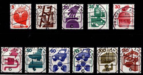 Berlin 402-411, 453 gestempelt Vollstempel #DCV75