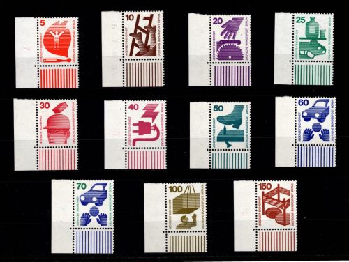 Berlin 402-411, 453 postfrisch vom Eckrand #DCV80