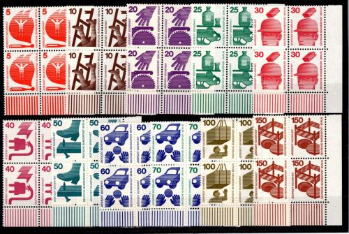 Berlin 402-411, 453 postfrisch als 4er Block vom Eckrand #DCV82