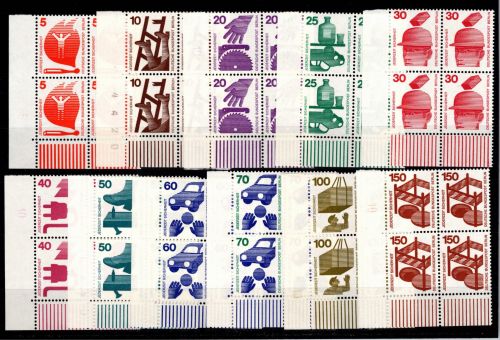 Berlin 402-411, 453 postfrisch als 4er Block vom Eckrand #DCV83