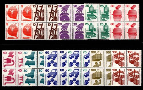 Berlin 402-411, 453 postfrisch als 4er Block #DCV86