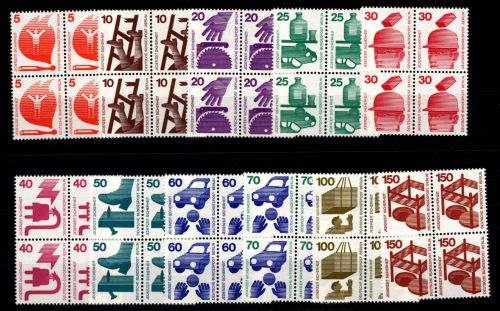 Berlin 402-411, 453 postfrisch als 4er Block #DCV87