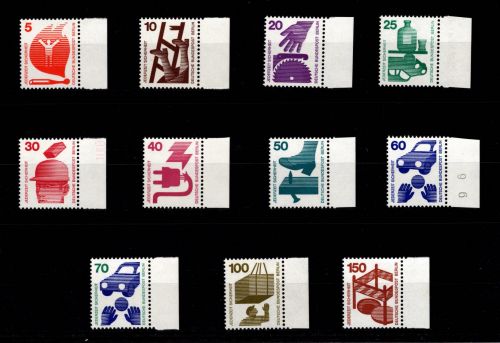 Berlin 402-411, 453 postfrisch vom Seitenrand #DCV97