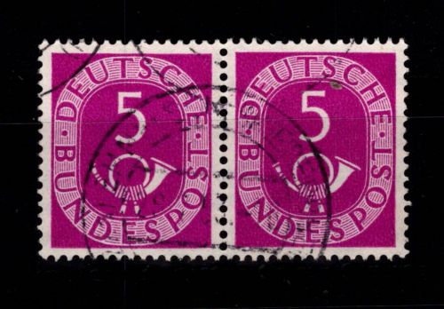 BRD Bund 125 gestempelt als waagerechtes Paar #DDM44