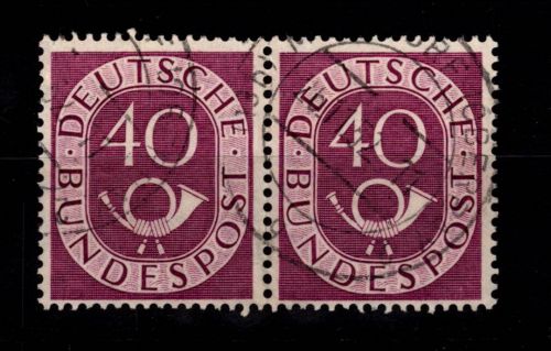 BRD Bund 133 gestempelt als waagerechtes Paar #DDM47