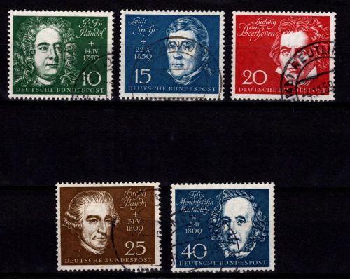 BRD Bund 315-319 gestempelt Blockeinzelmarken #DBU65