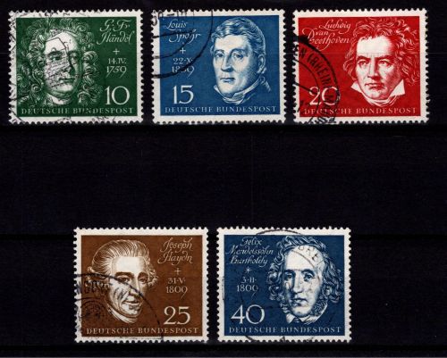 BRD Bund 315-319 gestempelt Blockeinzelmarken #DBU68