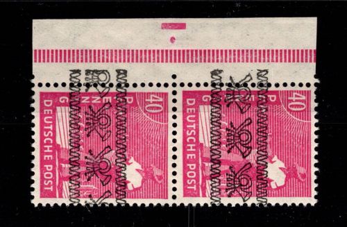 Bi-Zone 47 I postfrisch Paar mit Randzudruck #DDC82