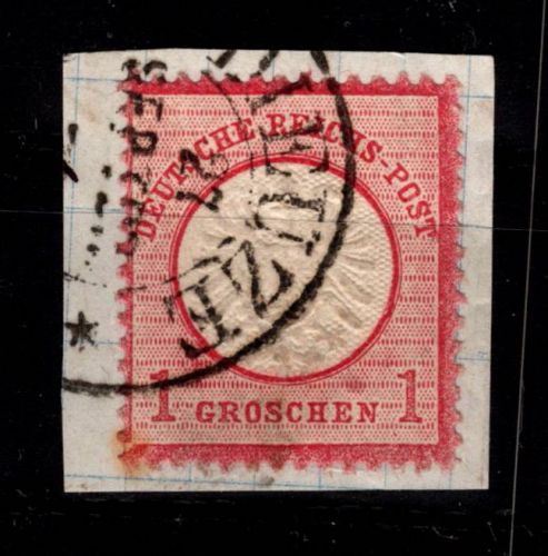 Deutsches Reich 19 gestempelt Hufeisenstempel Dieuze #DDC92