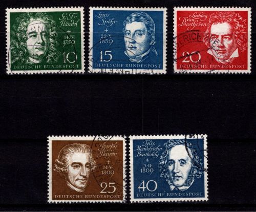 BRD Bund 315-319 gestempelt