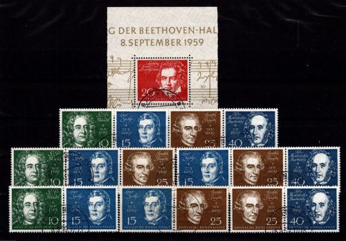 BRD Bund 315-319 gestempelt