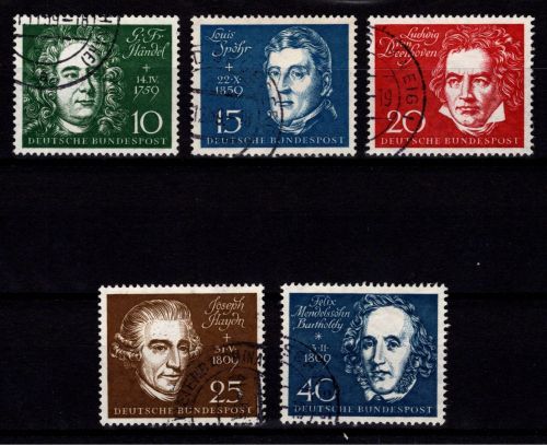 BRD Bund 315-319 gestempelt Blockeinzelmarken #DBU69