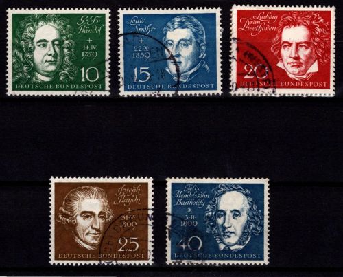 BRD Bund 315-319 gestempelt Blockeinzelmarken #DBU70