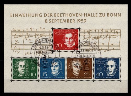 BRD Bund Block 2 gestempelt Offizieller FDC Stempel Berlin Tempelhof #DBT77