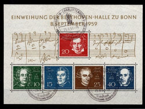 BRD Bund Block 2 gestempelt Berlin Charlottenburg 9 Industrie Ausstellung #DBT94