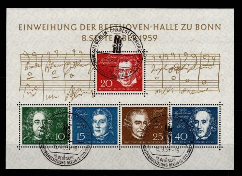 BRD Bund Block 2 gestempelt Berlin Charlottenburg 9 Industrie Ausstellung #DBT97