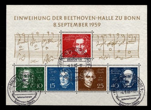 BRD Bund Block 2 gestempelt Berlin Charlottenburg 9 Mobria #DBT99