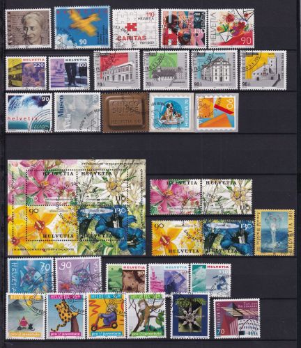 Schweiz Jahrgang 2001 gestempelt #DCJ14