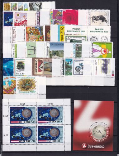 Österreich Jahrgang 2002 postfrisch #DCJ29