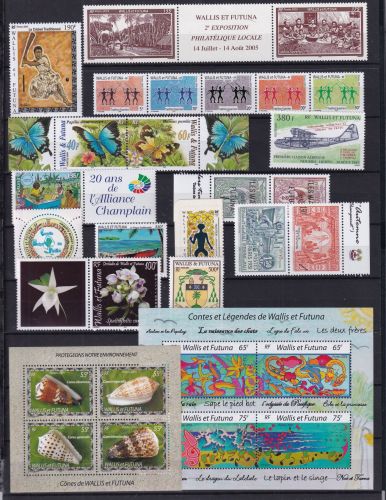 Wallis und Futuna Jahrgang 2005 ohne Block 19 postfrisch #DCJ46