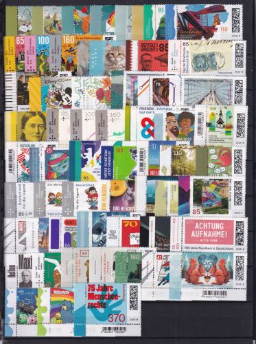 BRD Jahrgang 2023 Ecke 3 postfrisch alle nassklebende #DCJ60