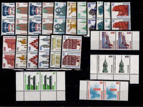 BRD Bund SWK Lot ex 1374-2009 postfrisch als waagerechte Paare #DCJ75