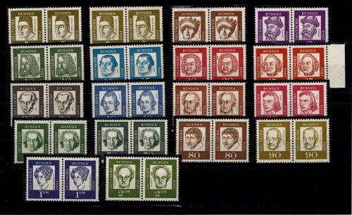 BRD Bund 347 y- 362 y postfrisch waagerechte Paare #DCJ80