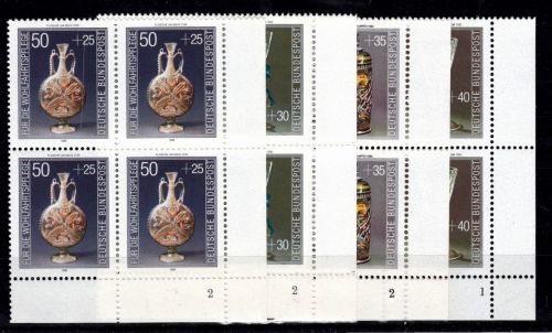 BRD Bund 1295-1298 FN postfrisch im Viererblock Ecke 4 #DCK22