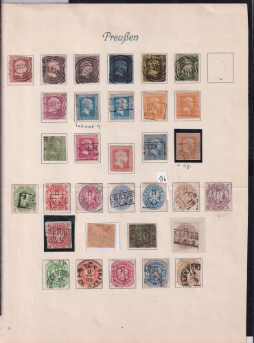 Preußen Lot ex 1-26 gestempelt mit Mängeln, meist aufgeklebt #DCK24