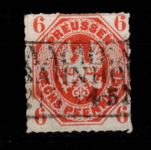 Preußen 15 gestempelt leichte Mängel im Durchstich #DCW53