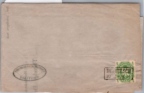 Preußen 14 auf Brief als Einzelfrankatur Drucksache #DCW67