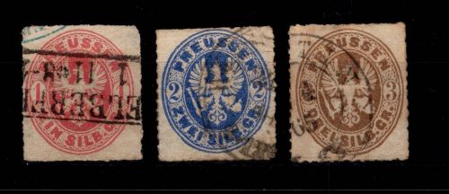 Preußen 16-18 gestempelt leichte Mängel #DCW79