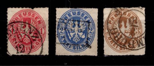 Preußen 16-18 gestempelt leichte Mängel #DCW83